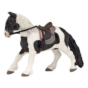 Papo black and white pony with saddle and bridle, toy figure - Figure