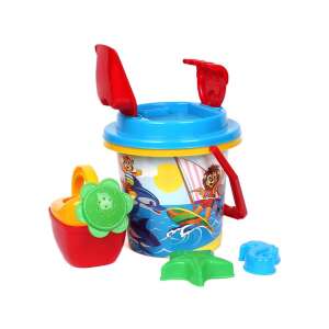 Beach themed sand bucket set with shovel, rake, watering can, and molds - TechnoK