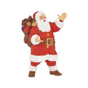 Papo Weihnachtsmann Figur, Weihnachtsdekoration, rotes Kostüm, weißer Bart, Spielzeugtasche, handbemalt - Papo Figuren