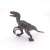 Papo Velociraptor dinosaur figure, side view, realistic, detailed, collectible, toy for kids