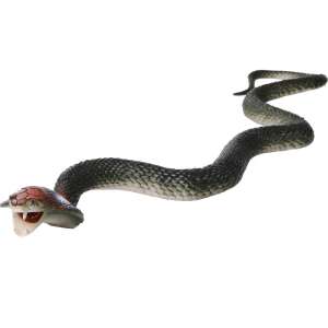 Green plastic snake toy with sound, 32 inches long, makes hissing sound when you press the button in its mouth - Figure