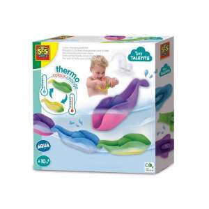 SES Tiny Talents Thermo Colour Change Bath Fish, zabawki kąpielowe zmieniające kolor dla niemowląt, 3 ryby, zielona, fioletowa, niebieska, zmienia kolor w ciepłej wodzie - SES Creative