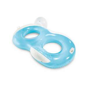 Intex: Кръгъл матрак с двойна облегалка в синьо 198x117cm