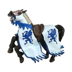 Papo Ritter zu Pferd mit Drachenschild, Blau und Weiß, Spielfigur - Papo Figuren