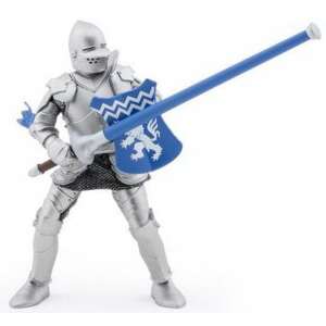 Papo Knight Figure with Blue Shield and Lance, Medieval Action Figure for Kids - Papo