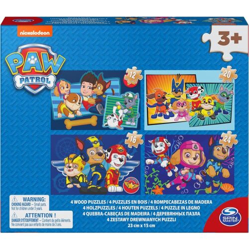 Paw Patrol 4 az 1-ben Fa Puzzle - 4 db kirakó 166885214 - Puzzle