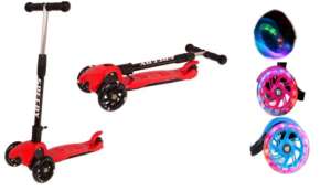 Edi háromkerekű összecsukható Roller #piros