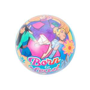 Disney Princesses ball, 23 cm, featuring Mulan, Rapunzel, and Cinderella, with the text 'Born to Lead' - Sport & Leisure