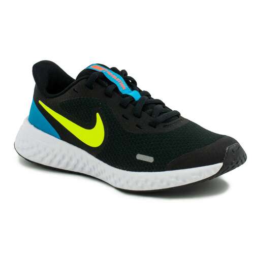 Nike Revolution 5 Gs lány Futócipő #fekete-kék-neon 31833681