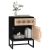 vidaXL 2 db fekete szerelt fa és vas éjjeliszekrény 40x30x55,5 cm 85440970