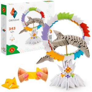 Alexander 3D origami kit - dolphin, 343 pieces, 14x14x18 cm, 6/12 difficulty - ALEXANDER