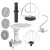 Adler AD 4221 kitchen robot accessories: meat grinder, dough hook, whisk, and flat beater