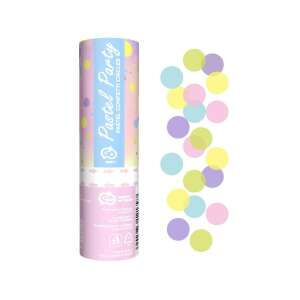 Pastel Party confetti cannon, 15 cm, pastel colored confetti circles, party supplies, celebration, decoration - Confettus