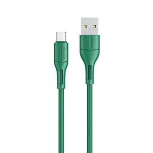 USAMS U68 microUSB Kabel, grün, 1 Meter, Schnellladung, 2A - USAMS USB-Kabel