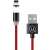 Kabel ładujący magnetyczne USAMS U-Sure, czerwony, 1 metr, 2.1A, pleciony, Lightning do USB