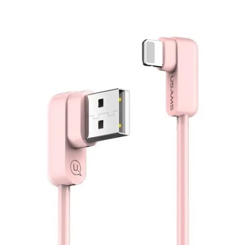 USAMS Kabel kątowy U-flow Lightning 1,2m2A różowy/pink IPUSBCY03 (US-SJ165)