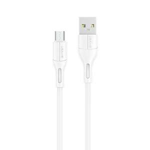 Kábel microUSB USAMS U68, biely, 1 meter, rýchle nabíjanie 2A - USAMS USB káble