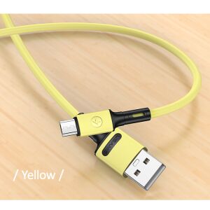 Żółty kabel ładujący USAMS U52 Micro USB - USAMS Kabel USB