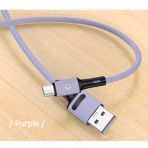 Cablu USAMS U52 Micro USB mov cu conector unghiular