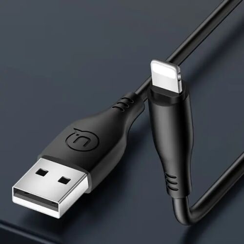 USAMS U18 schwarzes Lightning-Kabel mit USB-Anschluss