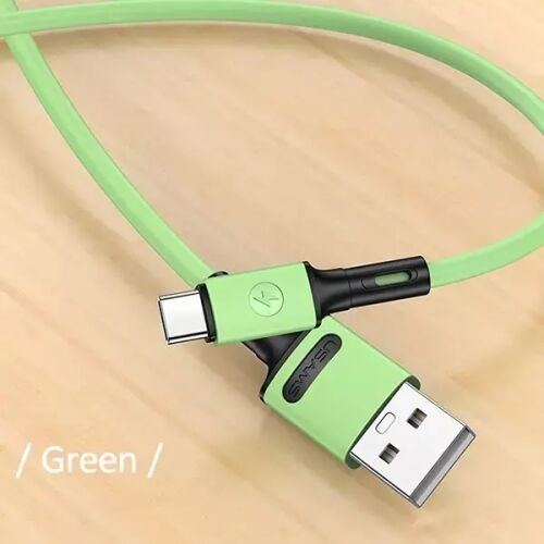 Cablu USAMS U52 verde USB-C la USB-A pentru încărcare și transfer de date, 1 metru