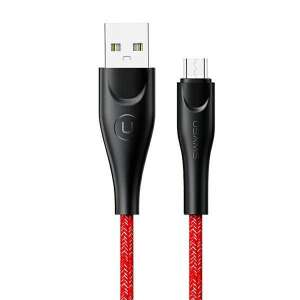 Kabel microUSB USAMS U41 pleciony, czerwony, 3m, 2A szybkie ładowanie - USAMS Kabel USB