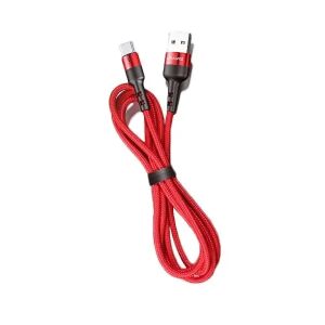 USAMS U26 Czerwony Pleciony Kabel Micro USB - 1m - Kabel USB