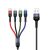Kabel USB Usams USB-A - USB-C + microUSB + 2x Lightning 0.35 m Czarny (63754-uniw) 56235544
