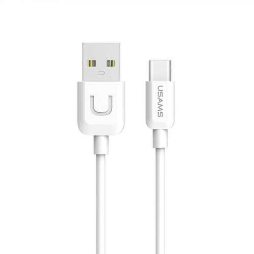 USAMS U-Turn USB-C kábel, fehér, 1 méter, 2A
