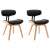 Modern Fa és Műbőr Étkezőszék - Fekete - 2 db 56253225