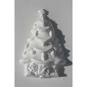 Гипсова форма за отливане на коледно дърво, размер A4, за изработка на коледни декорации - Тост на върха