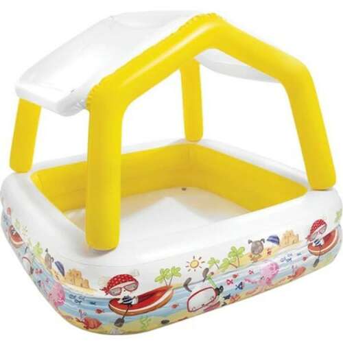 Intex kids pool with canopy, ocean theme, inflatable, 57470NP