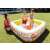 Intex kids pool with canopy, ocean theme, inflatable, 57470NP, kids playing in the pool
