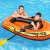Intex Explorer Pro 100 inflatable boat, orange, single person, in use