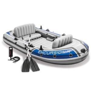 Intex Excursion 4 Person aufblasbares Schlauchboot 315x165x43cm (68324NP) #weiß-grau