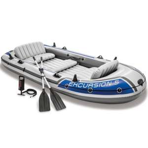 Intex Excursion 5 osobowa nadmuchiwana łódź gumowa 366x168x43cm (68325NP) #biało-szary 31334436