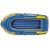 Top view of Intex Challenger 2 person inflatable boat, blue and yellow