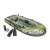 Intex Seahawk 3 person inflatable boat, green and yellow, with oars and pump