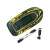 Intex Seahawk 3 person inflatable boat, green and yellow, with oars and pump
