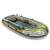 Intex Seahawk 3 person inflatable boat, green and yellow, with oars and pump