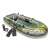 Intex Seahawk 3 person inflatable boat, green and yellow, with oars and pump