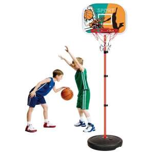 80-200 cm-ig állítható magasságú, állványos gyermek kosárlabda palánk hálóval kül- és beltérre 56290984 Kültéri játék