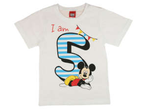 Disney szülinapos fiú Póló - Mickey Mouse (5 éves) - 116-os méret 31335017 Gyerek pólók - Fehér