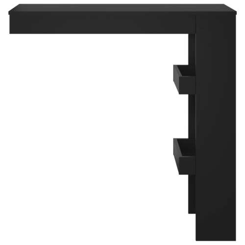 Fekete színű szerelt fa fali bárasztal 102x45x103,5 cm