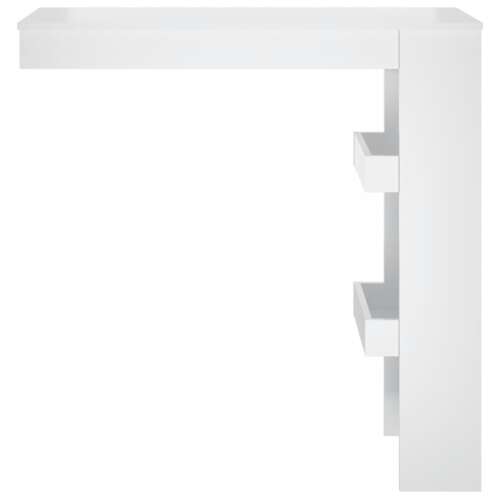 Magasfényű fehér színű szerelt fa fali bárasztal 102x45x103,5cm 56317542