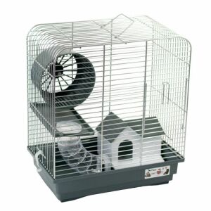 COBBYS többszintes hörcsögketrec kerékkel, házzal és alagúttal - Állattartás