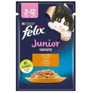 Felix Junior Fantastic z Kurczakiem w Galaretce mokra karma dla kociąt, 85g - Karma dla kotów