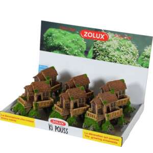 ZOLUX Dekoracja do akwarium - Domek z roślinami - 13,7x8x10,8cm 56340559 - Dekoracja akwarium
