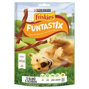 Purina Friskies Funtastix smakołyki dla psów, 175g saszetka z przekąskami dla psów, niskotłuszczowe, z witaminami i kwasem tłuszczowym omega 3 & 6 - Karma dla psów