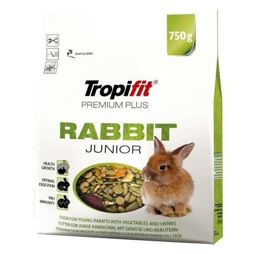 Tropifit Premium Plus Rabbit Junior 750g nyúltáp fiatal nyulak számára zöldségekkel és gyógynövényekkel